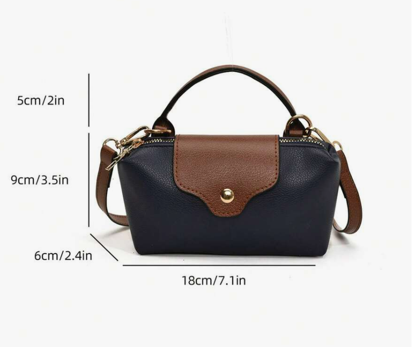 Mini sac à main mode nouvelle avec design bicolore